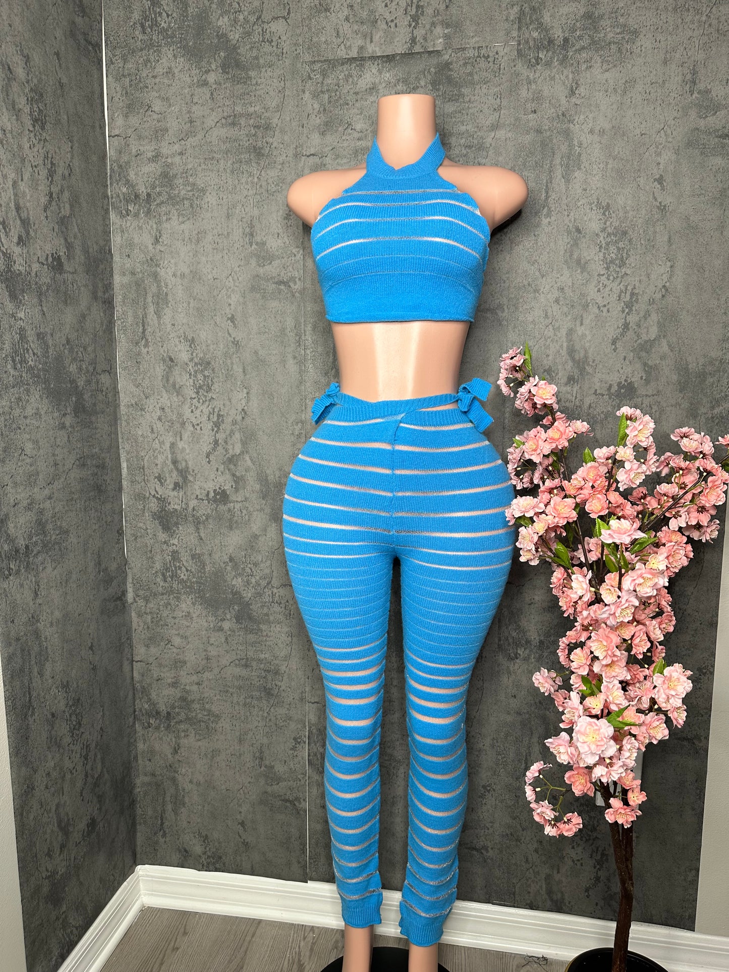 Blue two piece set