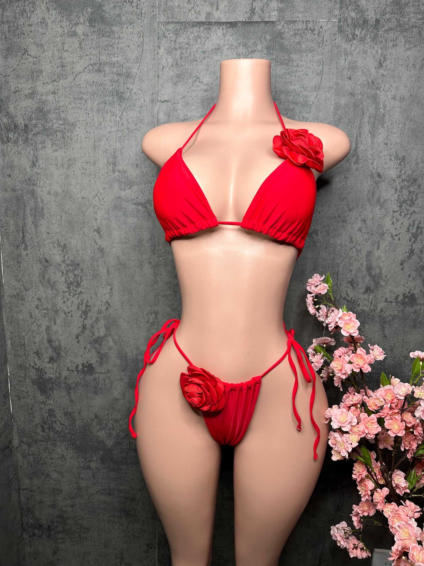 Red rose bikini